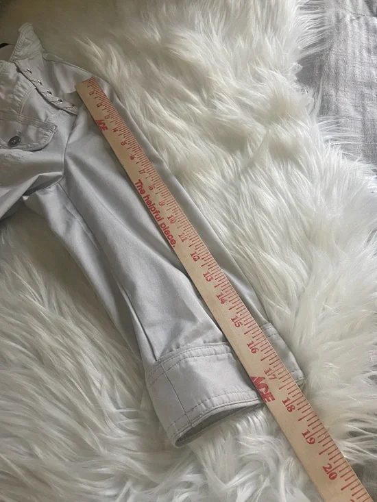 White House Black Market Sz 6 Grey Women’s Light Weight Jacket - Picture 11 of 14